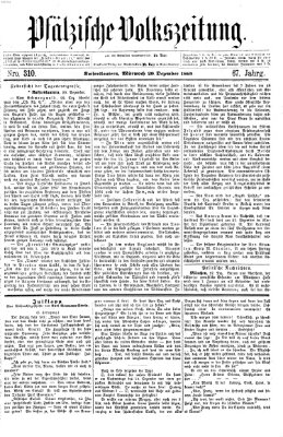 Pfälzische Volkszeitung Mittwoch 29. Dezember 1869