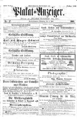 Pfälzische Volkszeitung Sonntag 4. Juli 1869