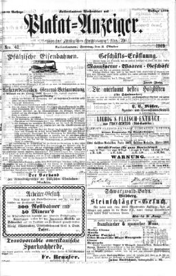 Pfälzische Volkszeitung Sonntag 3. Oktober 1869