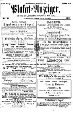 Pfälzische Volkszeitung Sonntag 14. November 1869