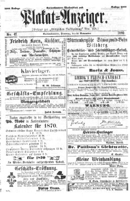 Pfälzische Volkszeitung Sonntag 21. November 1869