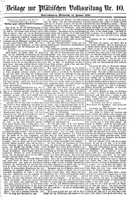 Pfälzische Volkszeitung Mittwoch 12. Januar 1870