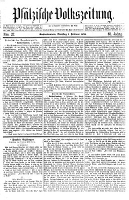 Pfälzische Volkszeitung Dienstag 1. Februar 1870