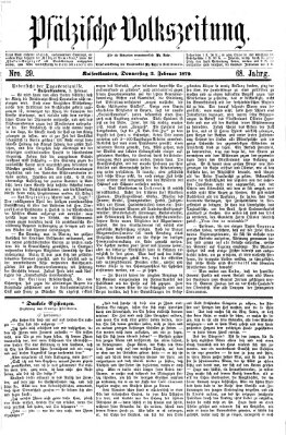 Pfälzische Volkszeitung Donnerstag 3. Februar 1870