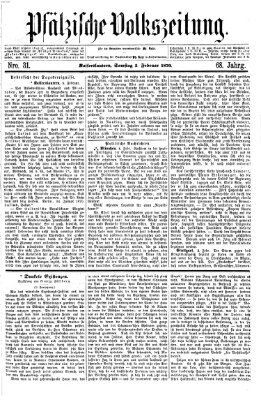 Pfälzische Volkszeitung Samstag 5. Februar 1870