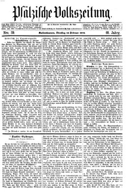 Pfälzische Volkszeitung Dienstag 15. Februar 1870