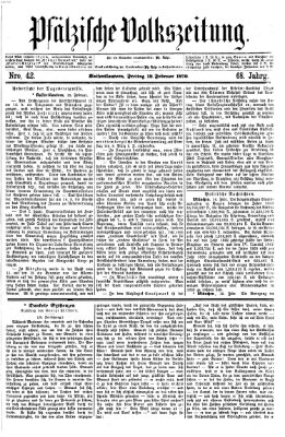 Pfälzische Volkszeitung Freitag 18. Februar 1870