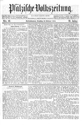 Pfälzische Volkszeitung Samstag 26. Februar 1870