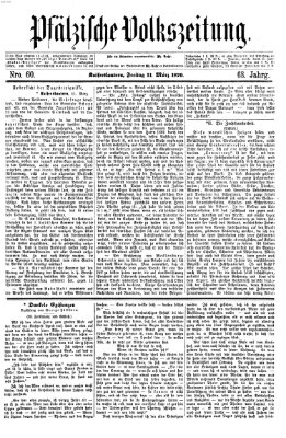 Pfälzische Volkszeitung Freitag 11. März 1870