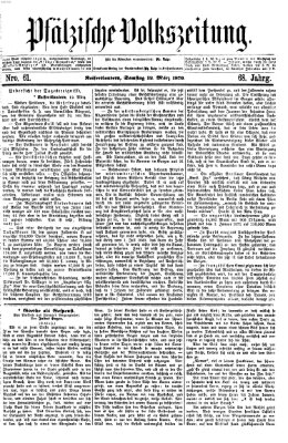 Pfälzische Volkszeitung Samstag 12. März 1870