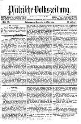 Pfälzische Volkszeitung Donnerstag 17. März 1870