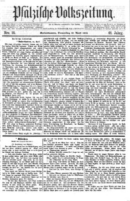 Pfälzische Volkszeitung Donnerstag 21. April 1870