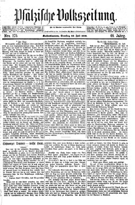 Pfälzische Volkszeitung Samstag 23. Juli 1870