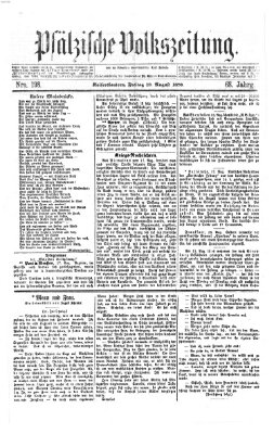 Pfälzische Volkszeitung Freitag 19. August 1870