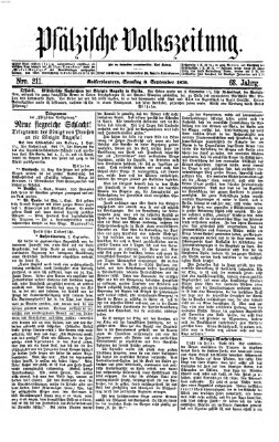 Pfälzische Volkszeitung Samstag 3. September 1870