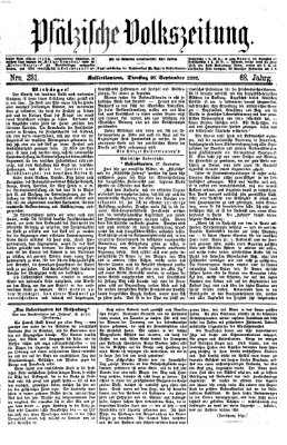 Pfälzische Volkszeitung Dienstag 27. September 1870