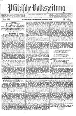 Pfälzische Volkszeitung Mittwoch 28. September 1870