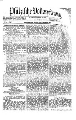 Pfälzische Volkszeitung Freitag 30. September 1870