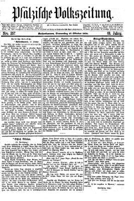 Pfälzische Volkszeitung Donnerstag 27. Oktober 1870