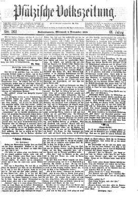 Pfälzische Volkszeitung Mittwoch 2. November 1870