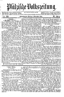 Pfälzische Volkszeitung Freitag 4. November 1870