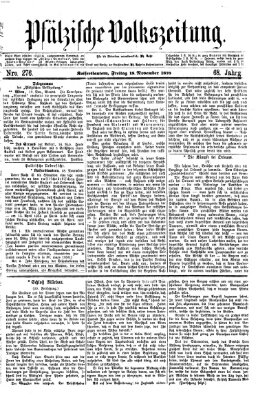 Pfälzische Volkszeitung Freitag 18. November 1870