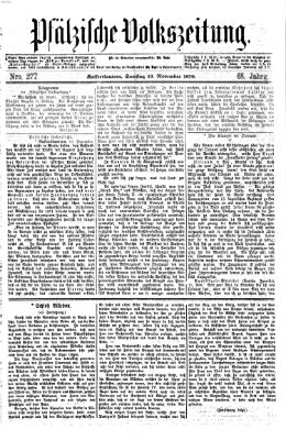 Pfälzische Volkszeitung Samstag 19. November 1870