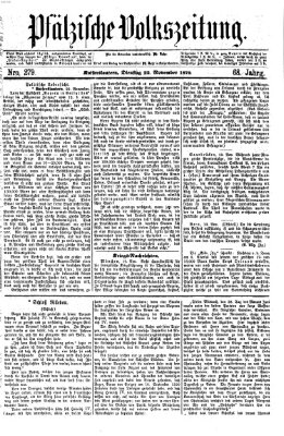 Pfälzische Volkszeitung Dienstag 22. November 1870