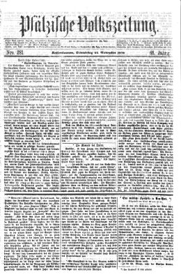 Pfälzische Volkszeitung Donnerstag 24. November 1870