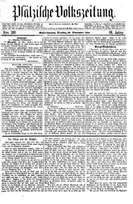 Pfälzische Volkszeitung Dienstag 29. November 1870