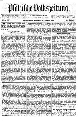 Pfälzische Volkszeitung Donnerstag 1. Dezember 1870