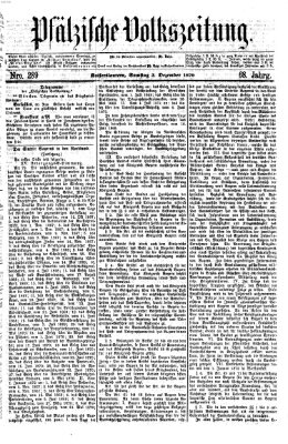 Pfälzische Volkszeitung Samstag 3. Dezember 1870