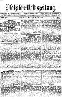 Pfälzische Volkszeitung Dienstag 6. Dezember 1870