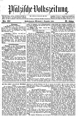 Pfälzische Volkszeitung Mittwoch 7. Dezember 1870