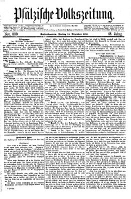 Pfälzische Volkszeitung Freitag 16. Dezember 1870