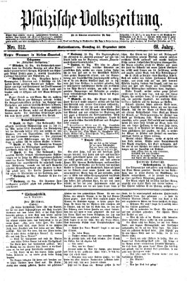 Pfälzische Volkszeitung Samstag 31. Dezember 1870