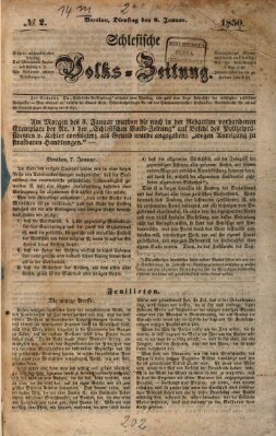 Schlesische Volks-Zeitung Dienstag 8. Januar 1850