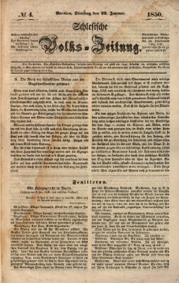 Schlesische Volks-Zeitung Dienstag 22. Januar 1850