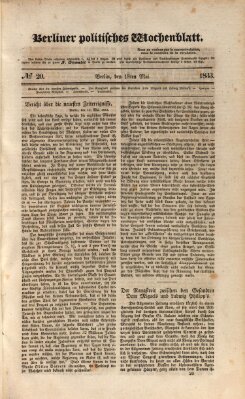 Berliner politisches Wochenblatt Samstag 18. Mai 1833