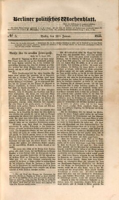 Berliner politisches Wochenblatt Samstag 31. Januar 1835