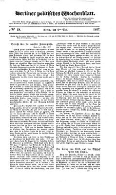 Berliner politisches Wochenblatt Samstag 6. Mai 1837