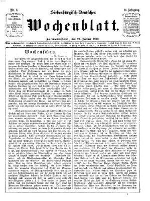 Siebenbürgisch-deutsches Wochenblatt Mittwoch 19. Januar 1870