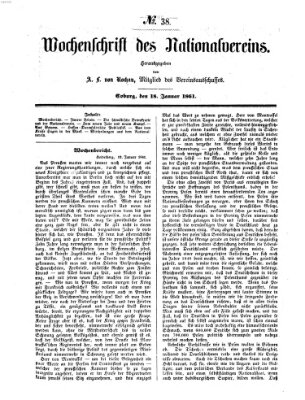 Wochenschrift des Nationalvereins Freitag 18. Januar 1861