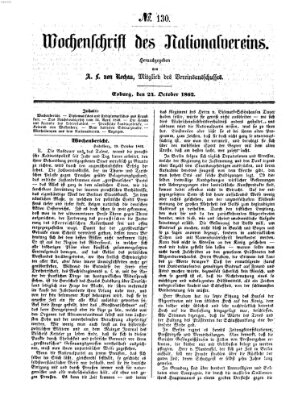 Wochenschrift des Nationalvereins Freitag 24. Oktober 1862