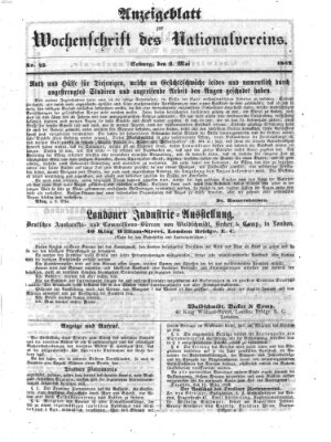 Wochenschrift des Nationalvereins Freitag 2. Mai 1862