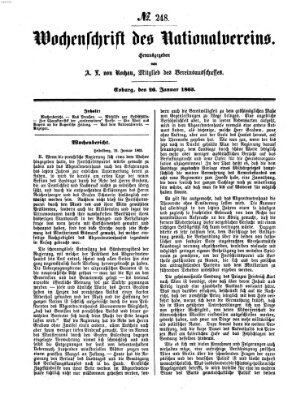 Wochenschrift des Nationalvereins Donnerstag 26. Januar 1865