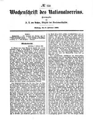 Wochenschrift des Nationalvereins Donnerstag 9. Februar 1865