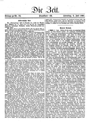 Die Zeit Dienstag 2. Juli 1861