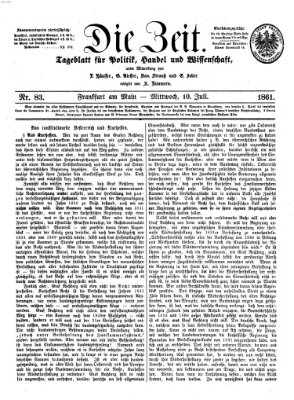 Die Zeit Mittwoch 10. Juli 1861