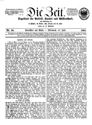 Die Zeit Mittwoch 17. Juli 1861